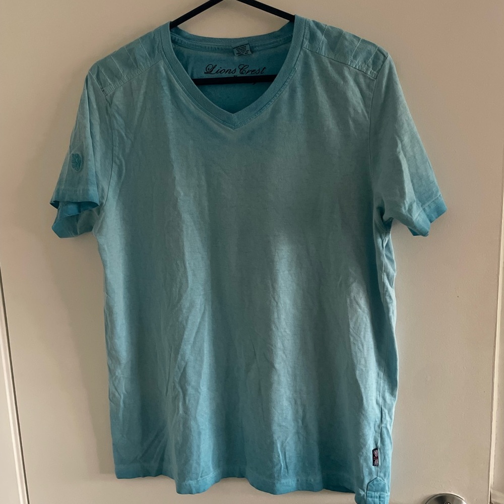 Men's Light Blue V-Neck Shirt